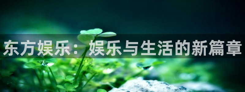 赢乐彩票：东方娱乐：娱乐与生活的新篇章